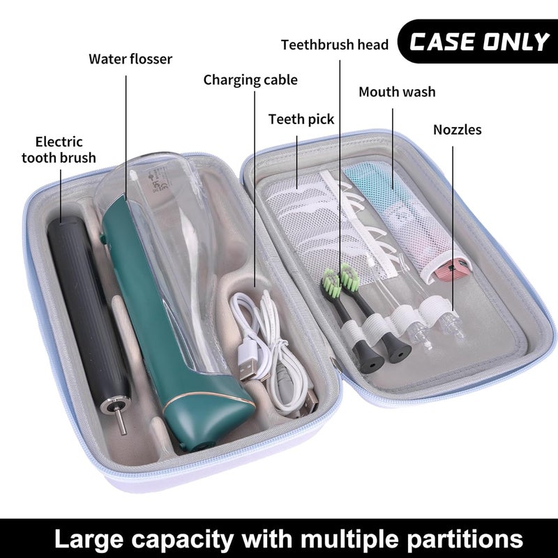 SMYV Water Flosser Travel Case, Portable Dental Oral Irrigator Travel Organizer, Hard Eva Storage Bag for Flosser, Electric Toothbrush, Toothpaset and Irrigator Accessories (Case Only) - Purple - Image 2